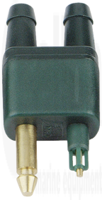 Brandstofslangkoppeling OMC voor 2 tanks & 1 motor / 1 tank & 2 motoren.