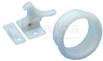 Kunststof Kast- / Deursluiting, Wit.