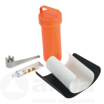 Reparatieset voor rubberboot. ( WIT ) ( voor PVC boten).