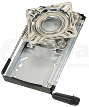 RVS Draaiplateau met Aluminium Slede ( 12-standen ).