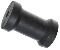 Kielrol, L=102, Gatmaat 10mm (gegoten rubber).