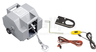 Elektrische Trailerlier 12V, Max. 50A. Inclusief Afstandsbediening.