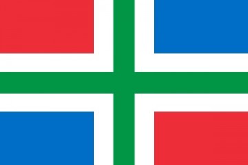 Groninger vlag boot/caravan 20 x 30 of 30 x 45.