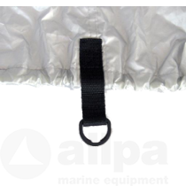 Dekzeil maat XL, Zilvergrijs, Bootlengte 580-650cm, Bootbreedte 285cm.