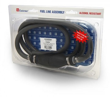 Universele brandstof slang met pomp bal.